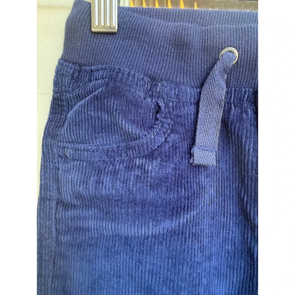 Hanna Andersson Kids Navy Blue Corduroy Pants Elastic Waist Size 100cm US 4